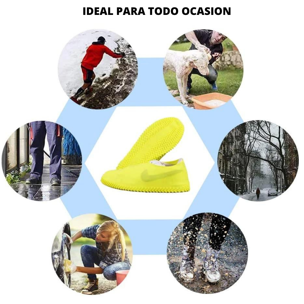 Funda Impermeable y Reutilizable para Zapatos - Amarillo/Talla M